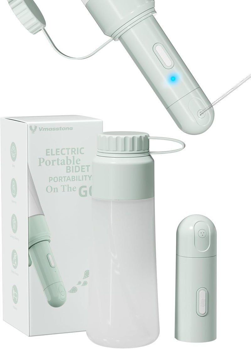 VMASSTONE Electric Portable Bidet Sprayer Bottle Handheld for Women & Men, Travel Bidet Portable for Travel, Personal High Pressure Hygiene for Backpacking & Camping ( EPB-001 Mint Green) - Image 1